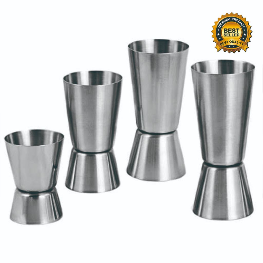 Jual Jigger Stainless measure 25/50ml Measuring Cup Gelas Ukur / Jigger ...