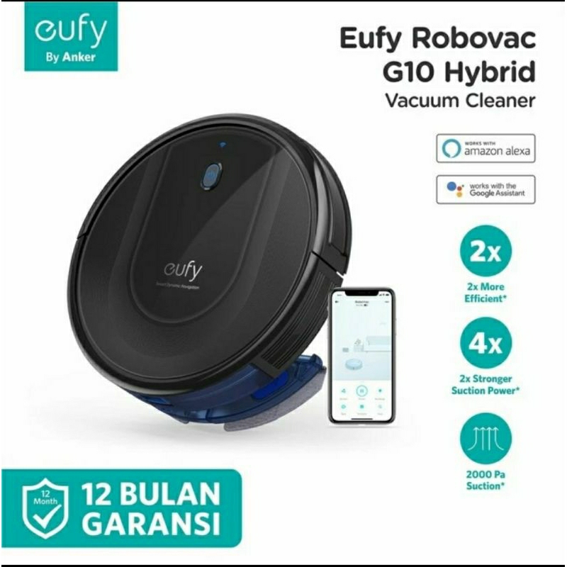 Jual Anker Eufy Robovac G10 Hybrid Vacuum Cleaner Mopping T2150