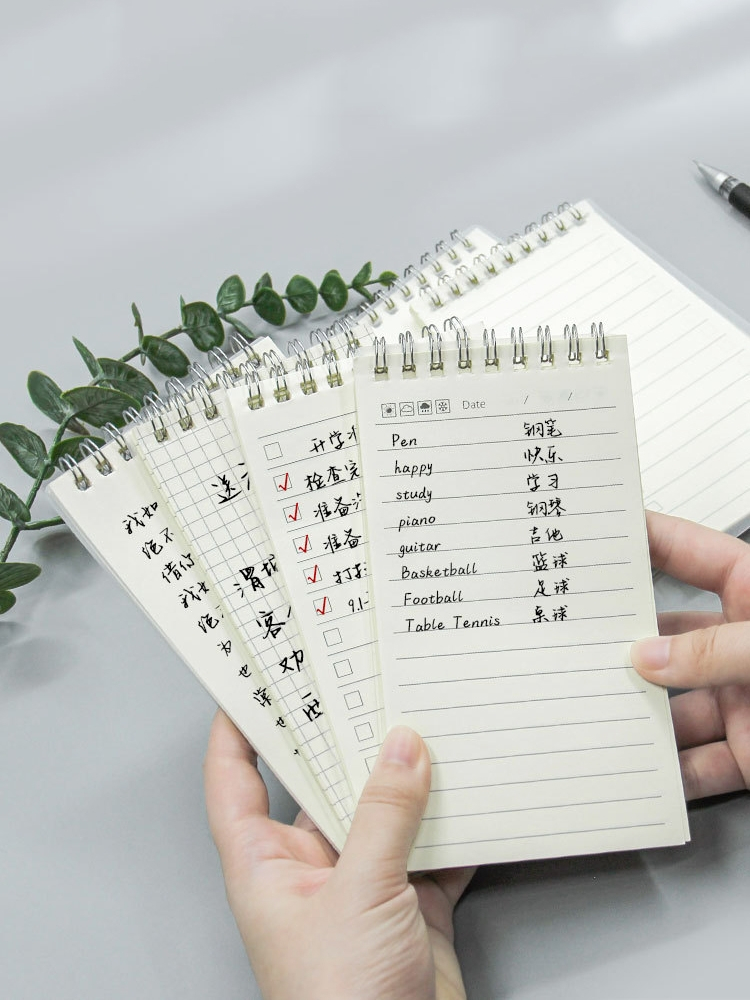 Jual Coil Mini Notebook Kosong/Grid/Garis Horizontal Buku Catatan Saku ...