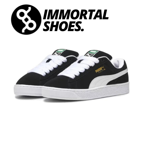 Jual sepatu puma Suede XL 'Black White' 395205 02 authentic by