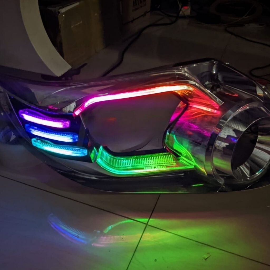 Jual Slim L Frame Lazy Cakar LED DRL Depan RGB Mobil Fortuner VNT 2012 ...