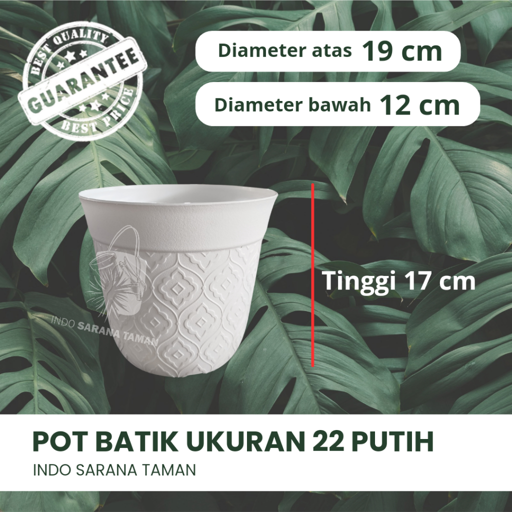 Jual POT BATIK 22 PUTIH Pot Motif Batik Pot Tanaman Pot Bunga Grosir ...