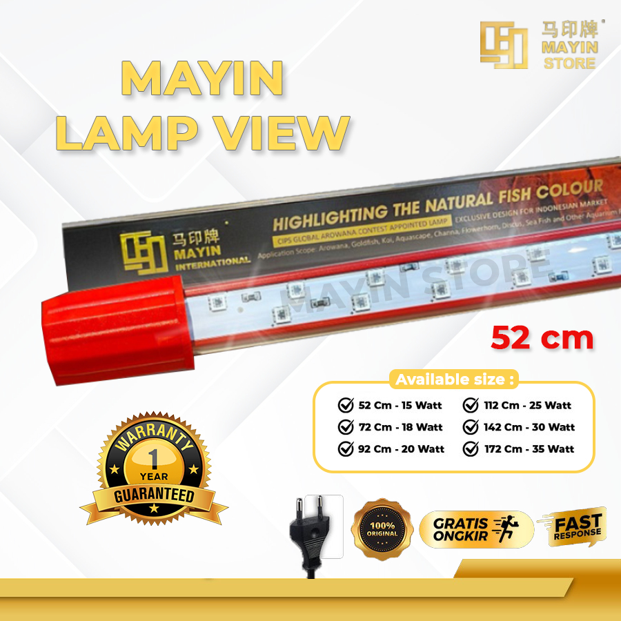 Jual MAYIN LAMP VIEW 52cm Lampu LED celup Aquarium ikan Arowana Arwana ...