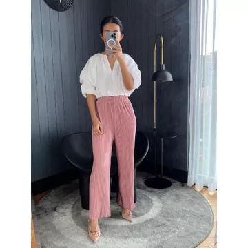 Celana Kulot Plisket Lidi Kulot Lidi Plisket Lidi Pleated Culotte Pants Pleated Pants