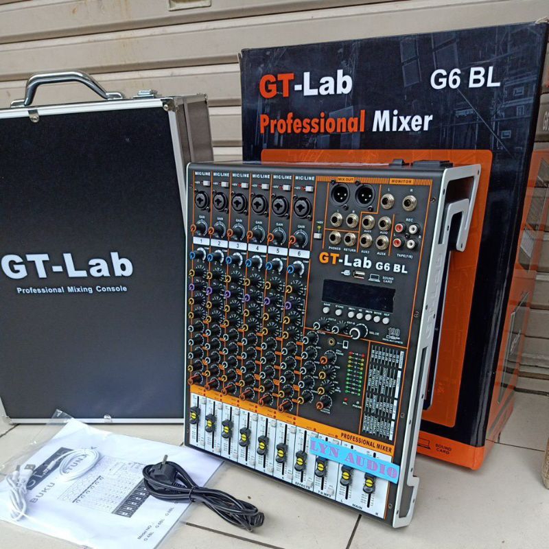 Jual MIXER AUDIO GT-LAB G6 PLUS HARDCASE MIXER 6 CHANNEL COMPRESSOR ...