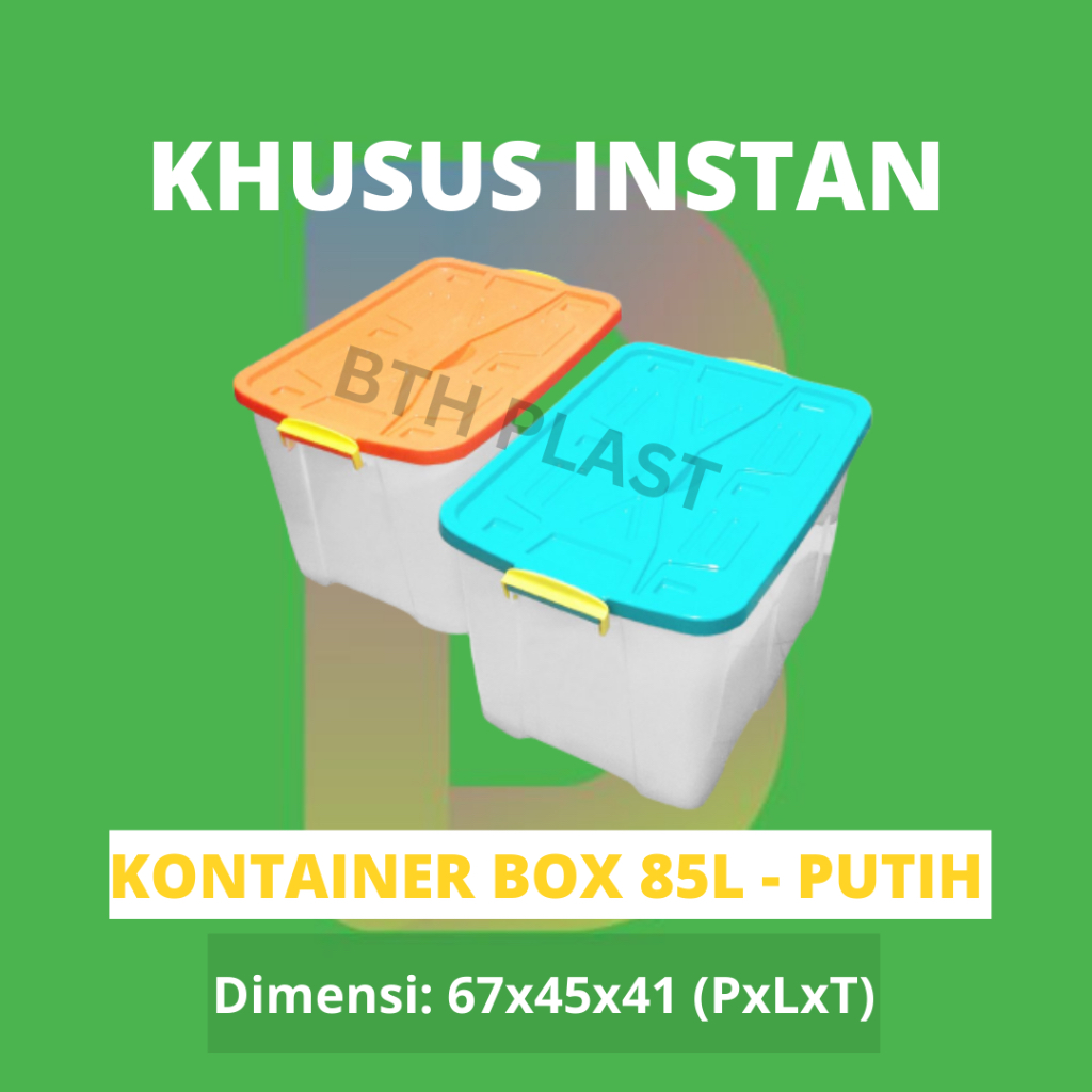 Jual BOX CONTAINER PUTIH 85 LITER + RODA - Kontainer Box Jumbo ...