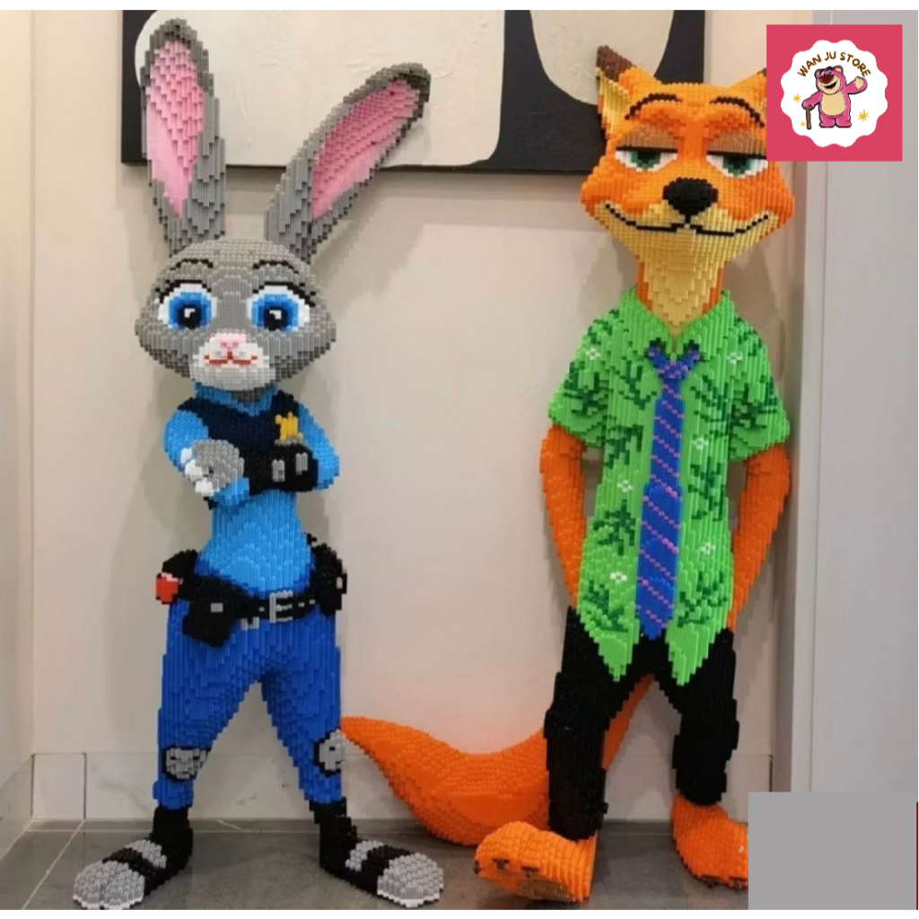 Jual Nano Blocks Jumbo Zootopia Nick Wilde, Mainan Blok Susun Karakter ...