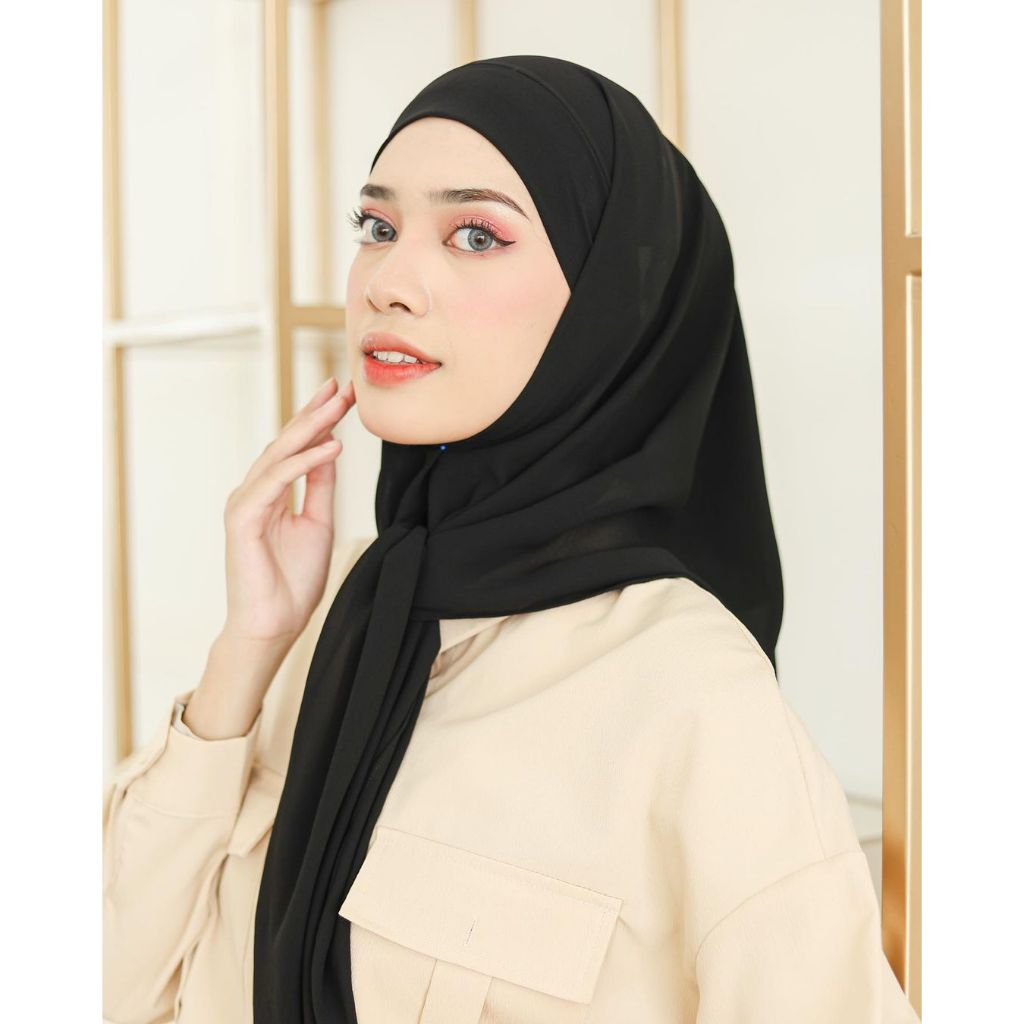 Hijaberies Olivia Square Instan Hijab Segiempat Instan Bandana Oval Malay