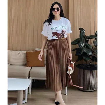 Rok Plisket Midi Rok 7 8 Plisket Premium Pleated Skirt Rok Plisket Tanggung