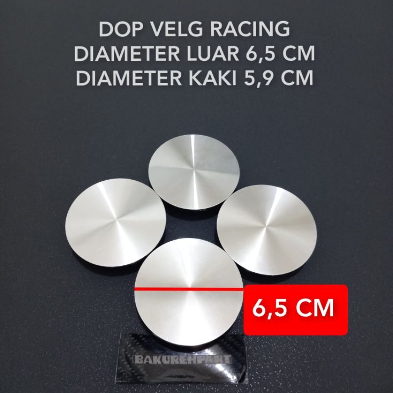 Jual Dop roda tutup velg mobil racing variasi polos datar diameter 6,5 ...