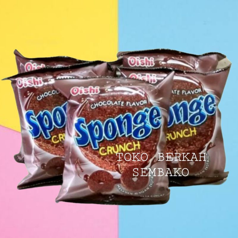 Jual (RENCENG) Oishi SPONGE Crunch Cokelat 22gr Isi 10Pcs | Shopee ...