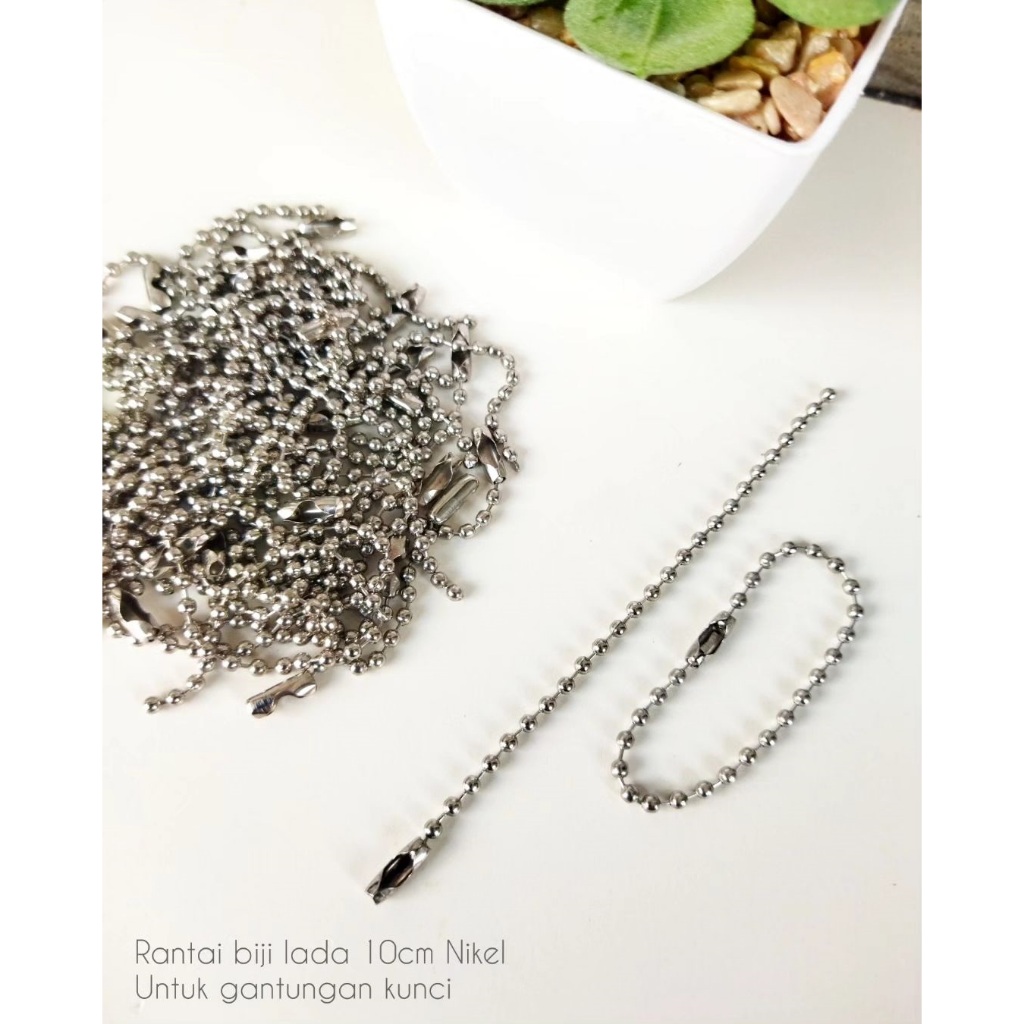 Jual [100 Pcs] Rantai rante kuku biji lada ring rantai kunci gantungan ...