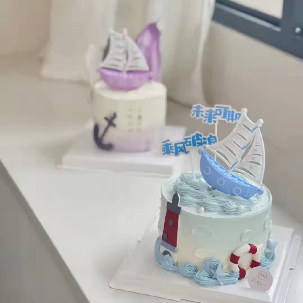 Jual Topper Kue Perahu Layar Kapal Laut Jangkar Pelaut Nelayan Bajak ...