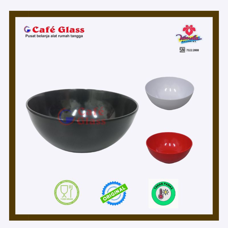 Mangkok Melamin Polos 6 Inch / Soup Bowl Melamin / Mangkok Bakso Medium