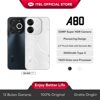 itel A80 4+4/128GB Memory - 50MP Super HDR Camera - Pioneering Design - 6.7" Punch Hole with Dynamic Bar - 5000mAh Battery with Type C - Octa-Core Processor - Customized UX Components
