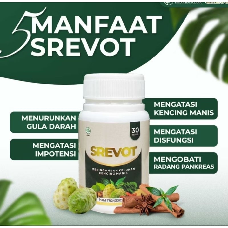 Jual SREVOT Asli Original Obat Herbal Ampuh Mengatasi Diabetes 30 ...