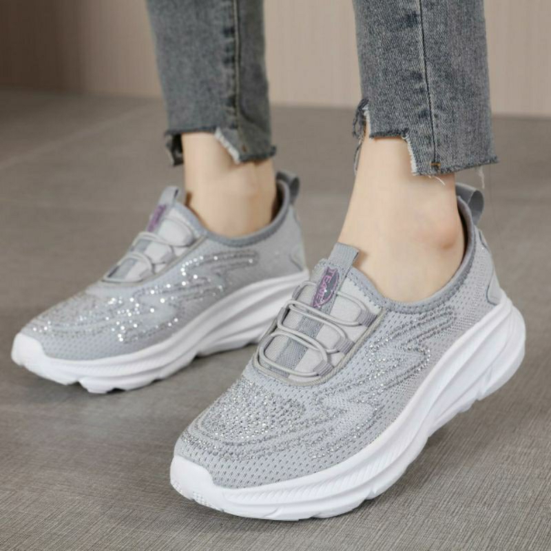 Jual [NSOFT] HanYeol Sneakers Wedges Sepatu Casual Wanita