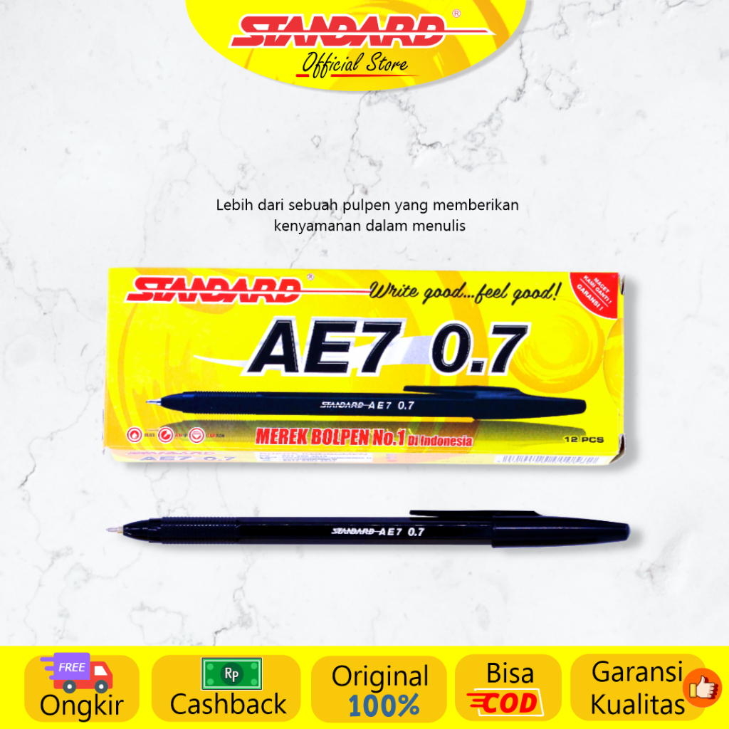 Standard - Pulpen AE7 0.7 ( Alat Tulis / Pen / Ballpoint / Pena ) (6)