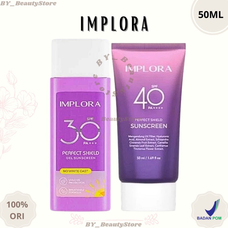 Jual IMPLORA Perfect Shield Sunscreen SPF40 SPF 30 PA++++ 50ml | Shopee ...