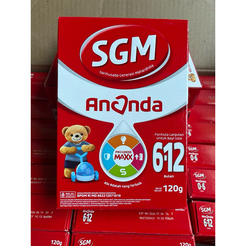 Jual (Minimal pembelian 2 Box) Susu SGM Ananda 6-12 bulan 120g | Shopee