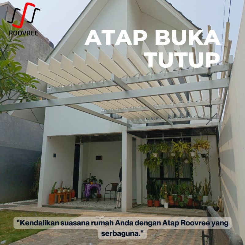 Carport buka tutup alumunium