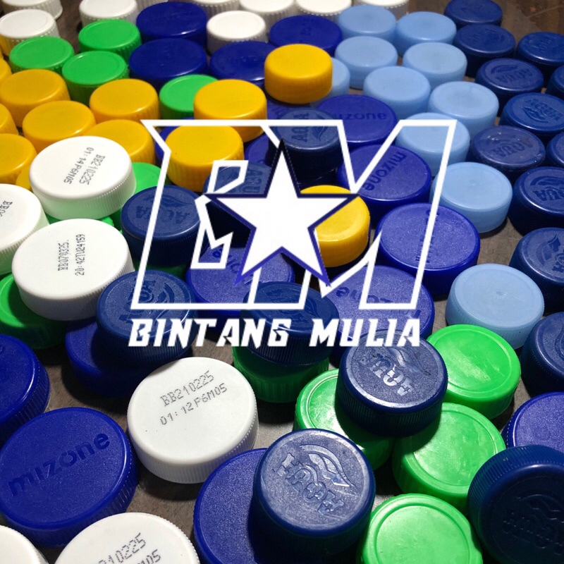 Jual 1kg tutup botol plastik bekas random bahan prakarya atu kerajinan ...