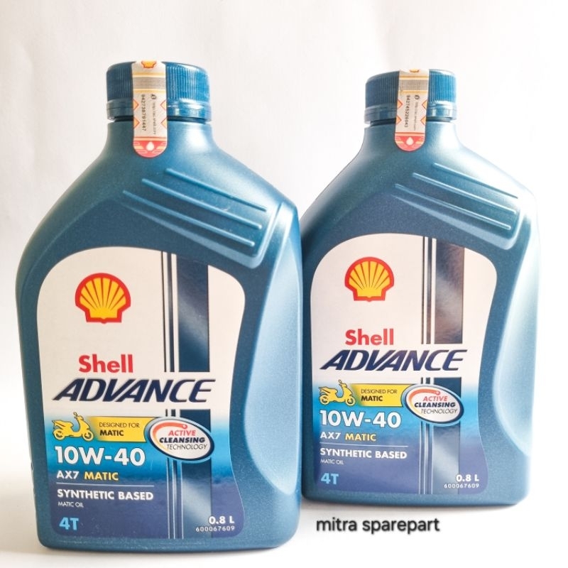 Jual SHELL ADVANCE MATIC AX7 0.8L (10W-40) - SINTETIS | Shopee Indonesia
