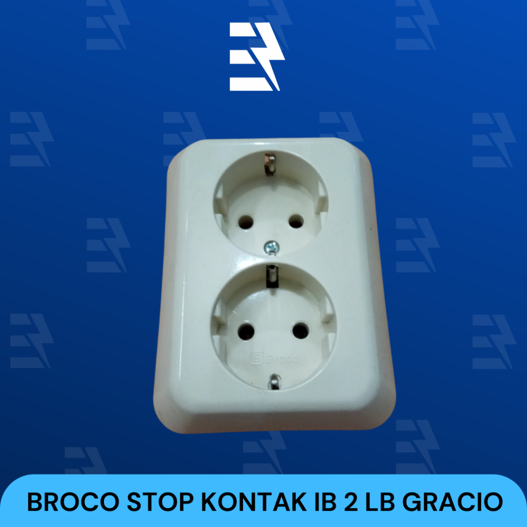 Jual Broco Gracio Stop Kontak Socket 2 Lubang Inbow IB Tanam Tembok ...