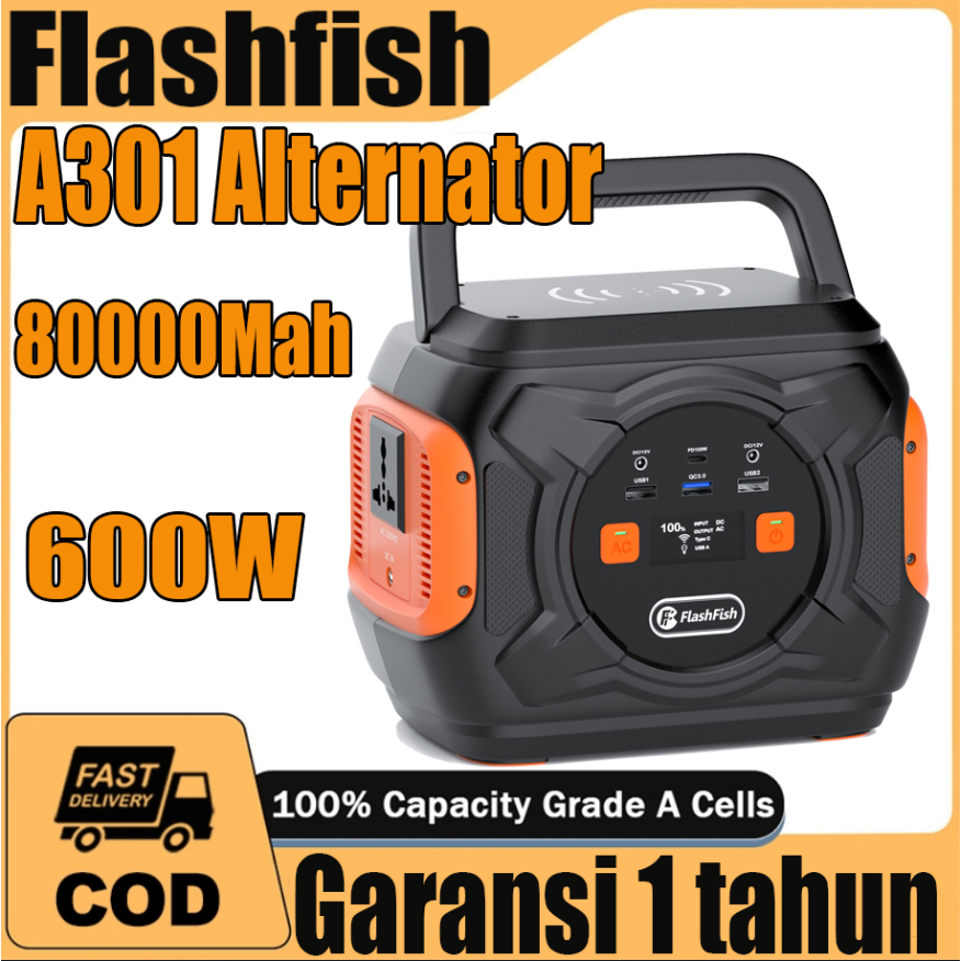 Jual Pembangkit Listrik Tenaga Seluler Portable Flash Fish A301 Baterai ...