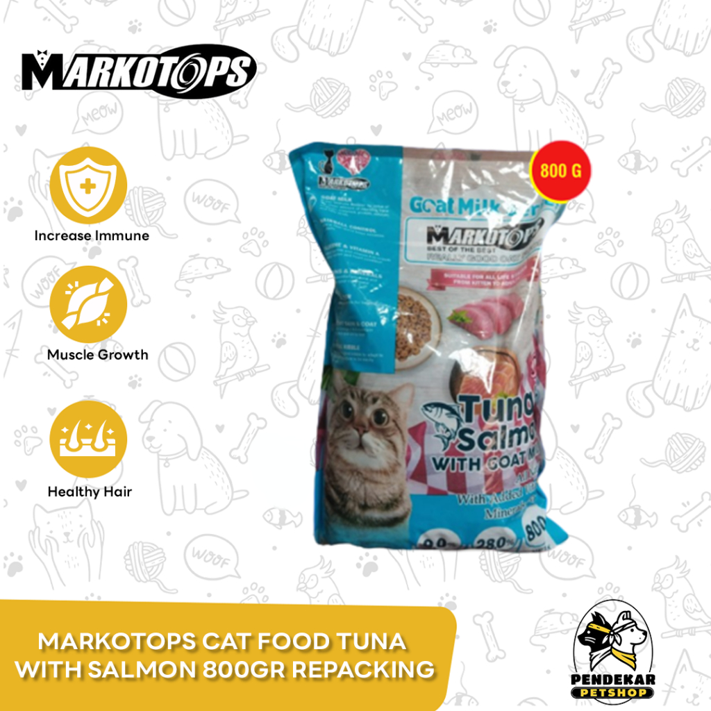 Jual Makanan Kucing Markotops Repacking 1kg Cat Food Dry | Shopee Indonesia