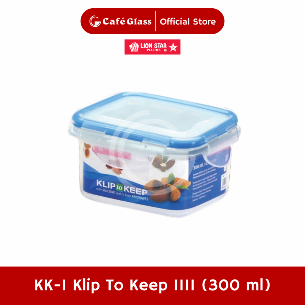 Toples Tupperware Plastik 300ml Lion Star KK1 Kedap Udara - Wadah Kotak Makan Mpasi Klip To Keep