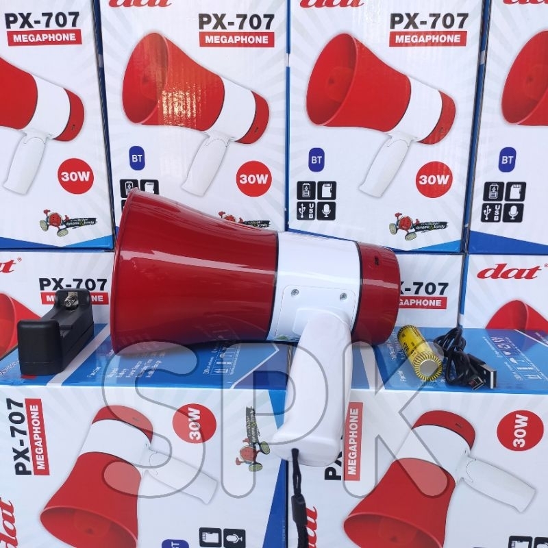 Jual Megaphone Speaker Corong Toa DAT PX 707 + Battery Charger | Shopee ...