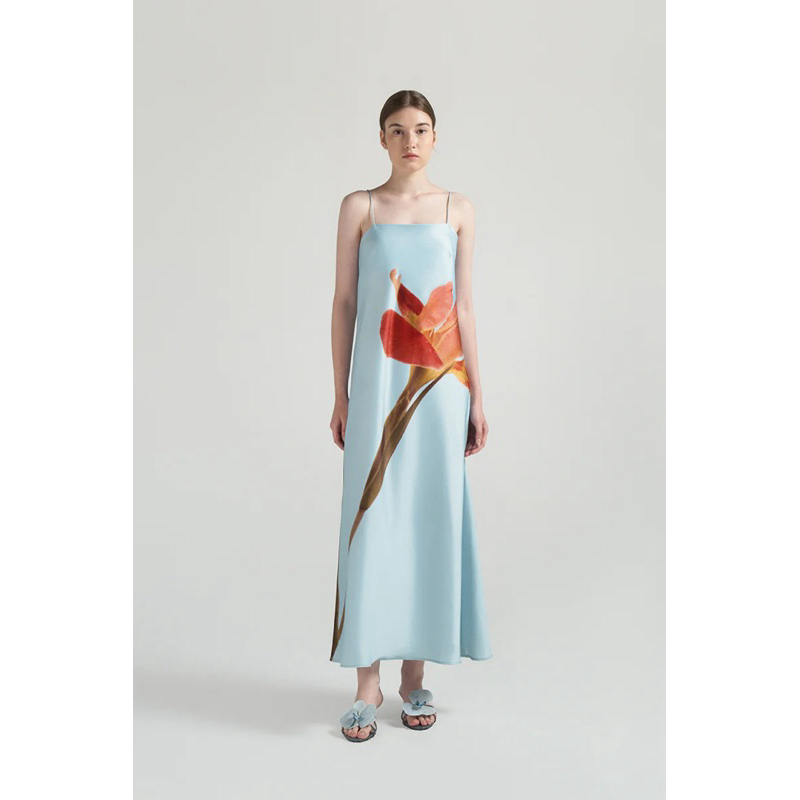 Iris Satin Dress | Ready To Ship | Moss