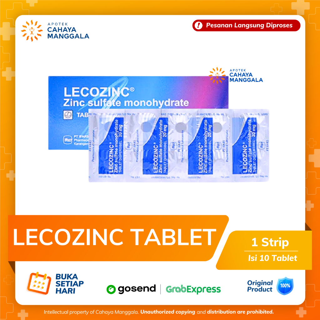Jual LECOZINC (ZINC SULFATE MONOHYDRATE) STRIP 10 TABLET | Shopee Indonesia