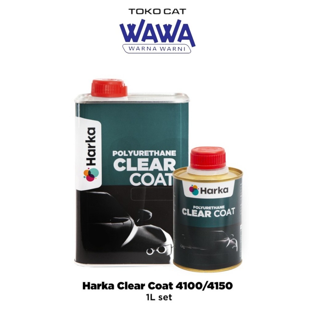 Jual harka clear vernis 4100 clear coat polyurethane gloss/kilap 1liter