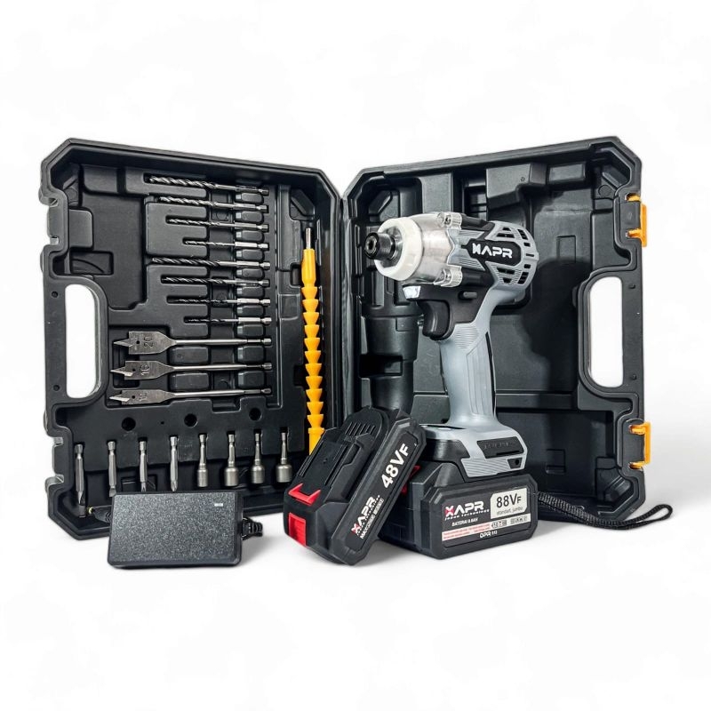 Jual APR raja bor impact driver cordless sekrup AP29PRO 550nm 2baterai ...