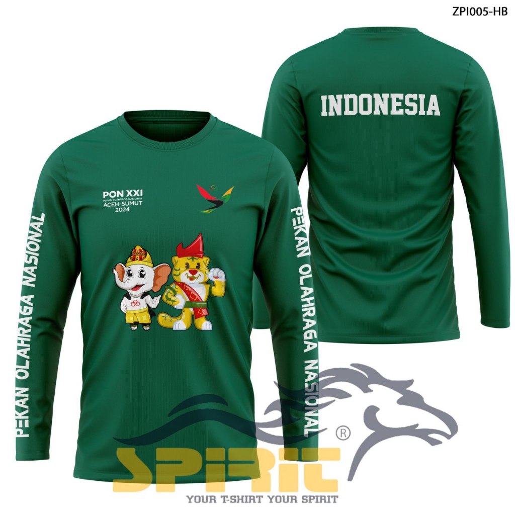 Jual Kaos Maskot PON 2024 Baju PON Aceh Sumut XXI Lengan Panjang ...