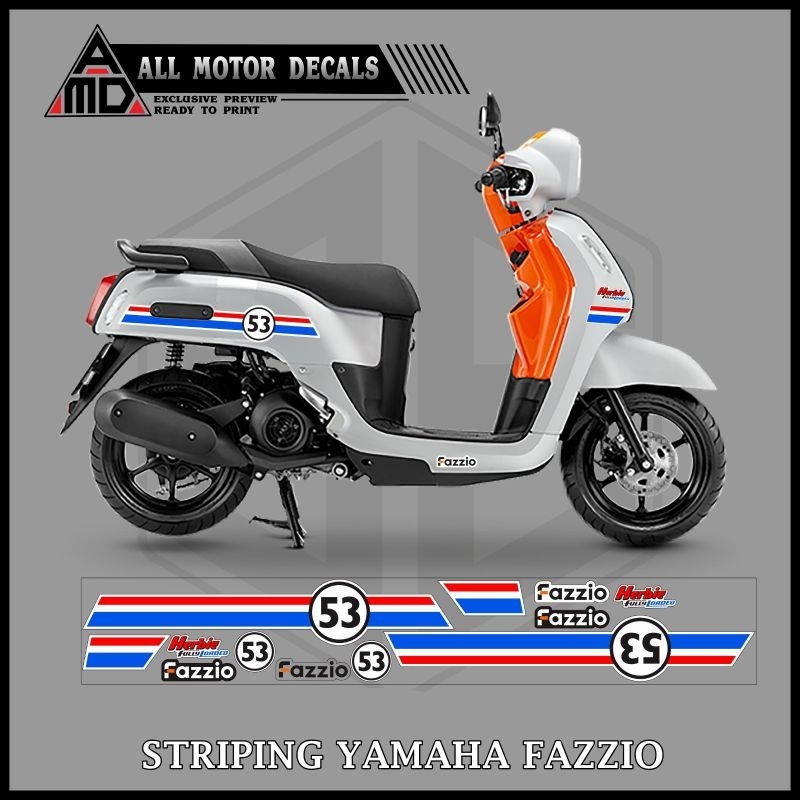 Jual Sticker List Yamaha Fazzio / Striping Motor Fazzio 125 Tahun 2022 ...