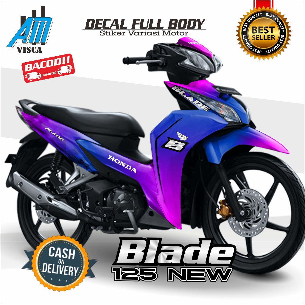 Jual Decal Blade 125 New Full Body | Stiker Variasi Motor Blade 125 New ...