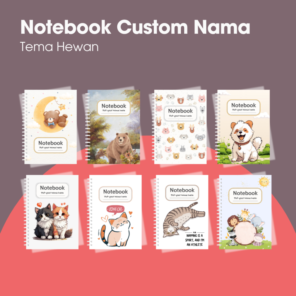 Jual [Notebook A5 50 lembar] Notebook Buku Diary Tema Hewan Lucu Jurnal ...