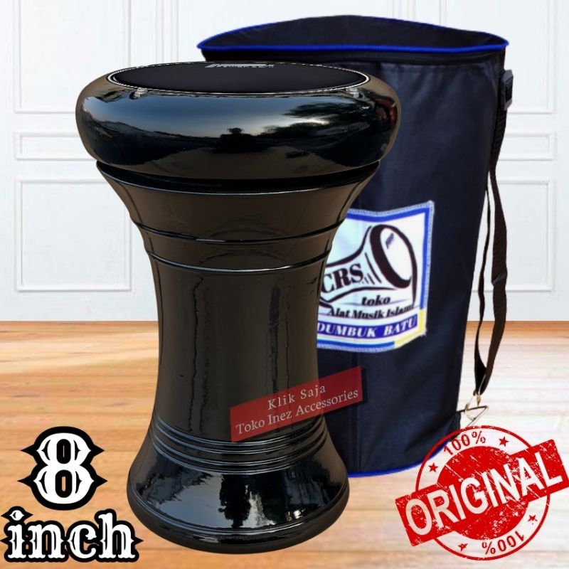 Jual Dumbuk Marawis Atau Darbuka Kayu 8 inch Hitam Polos | Shopee Indonesia