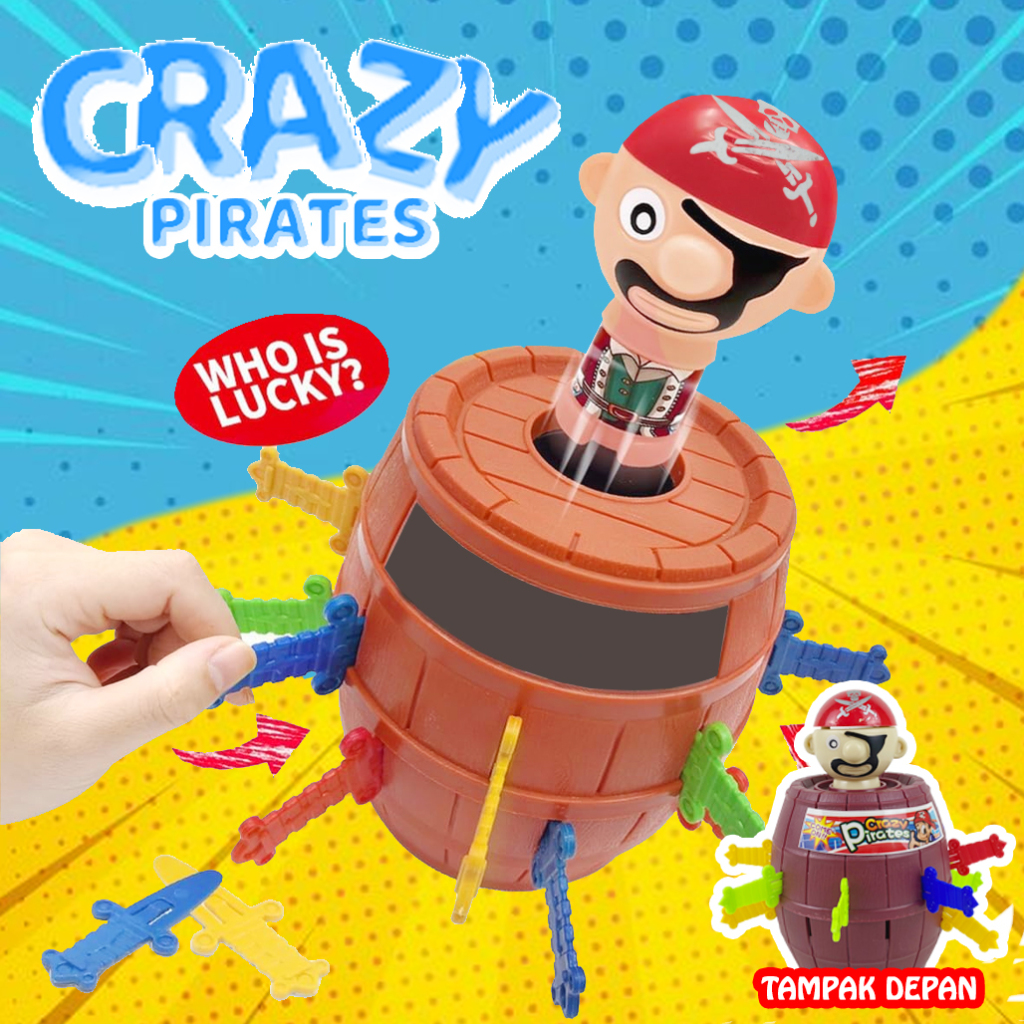 Jual Mainan JUMPING PIRATES/ Pirate Roulette Barrel Running MU07 ...