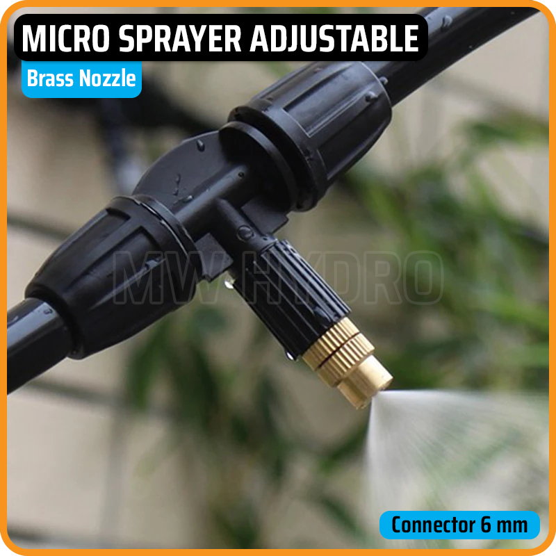 Jual Micro Sprayer Adjustable, Brass Nozzle | Nozzle Semprot Mikro ...