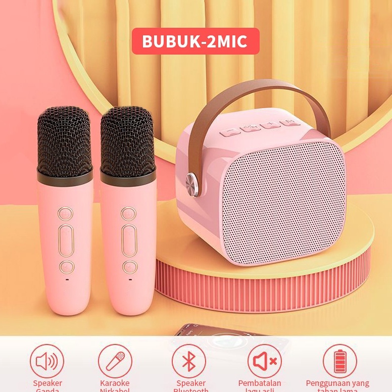 Sangat Nyaman K12 Speaker Bluetooth Mini 2Mic Portabel Microphone Karaoke  Rumah Musik Box Set HIFI Full Bass Stereo Bluetooth 53 Speaker MP3 KTV  Rumah