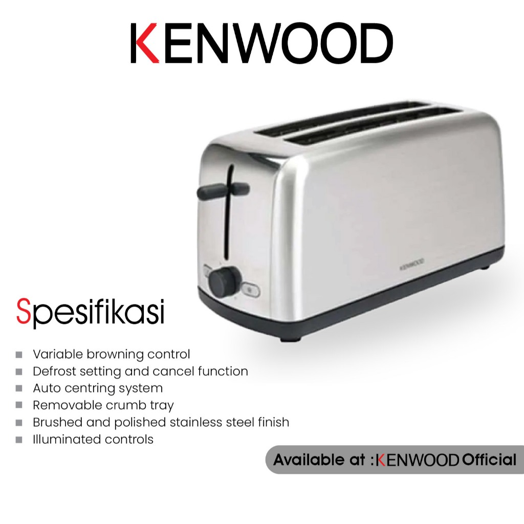 Jual KENWOOD TOASTER PEMANGGANG ROTI PANJANG 2 POTONG TTM 470 GARANSI RESMI 1 THN Shopee Indonesia