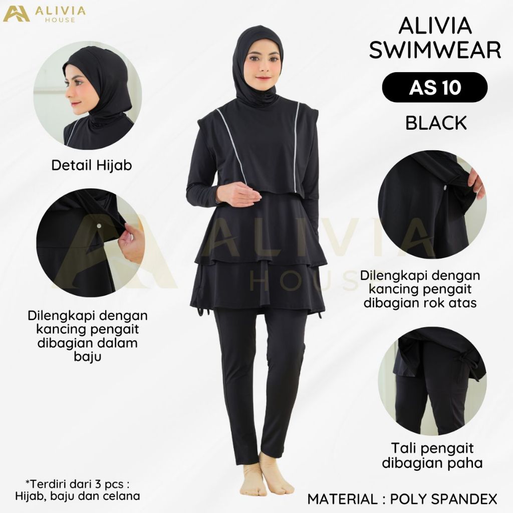 Jual Alivia House - Alivia Swimwear AS10 - Baju renang muslimah syari ...