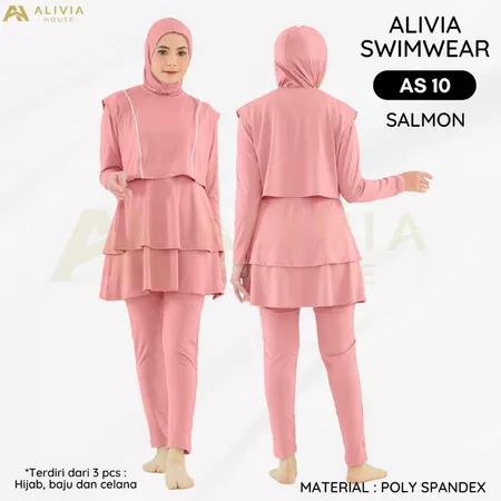 Baju Renang Muslimah Syari Dewasa dan Remaja Alivia Swimwear AS10