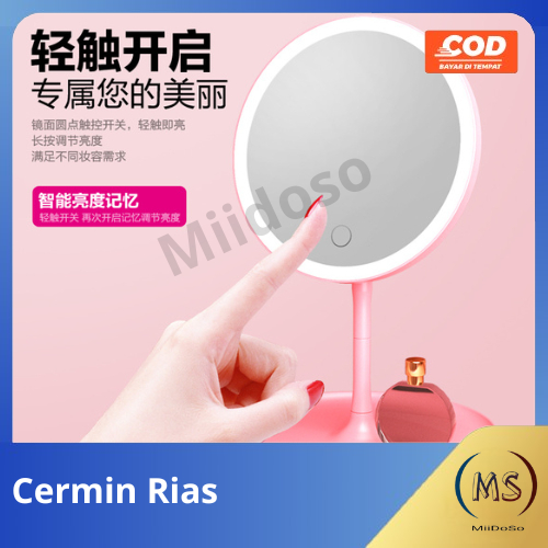 Jual Desktop LED Mirror Makeup Mirror Light Led Cermin Rias Make up LED ...