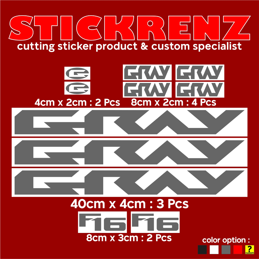 Jual Cutting Sticker Stiker Frame Sepeda Roadbike Fixie Gray F16 Custom ...