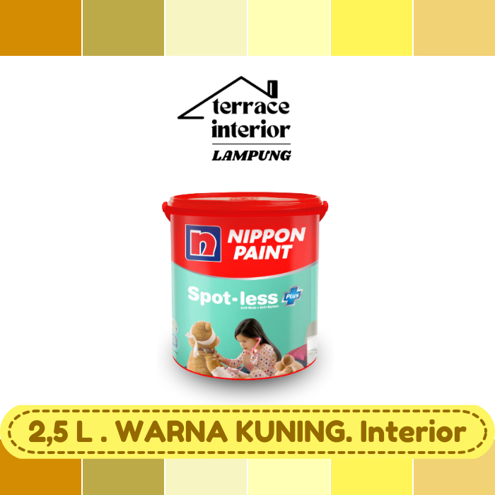 Jual Cat Tembok Spotless Plus Nippon Paint Interior Warna Kuning 2.5 ...